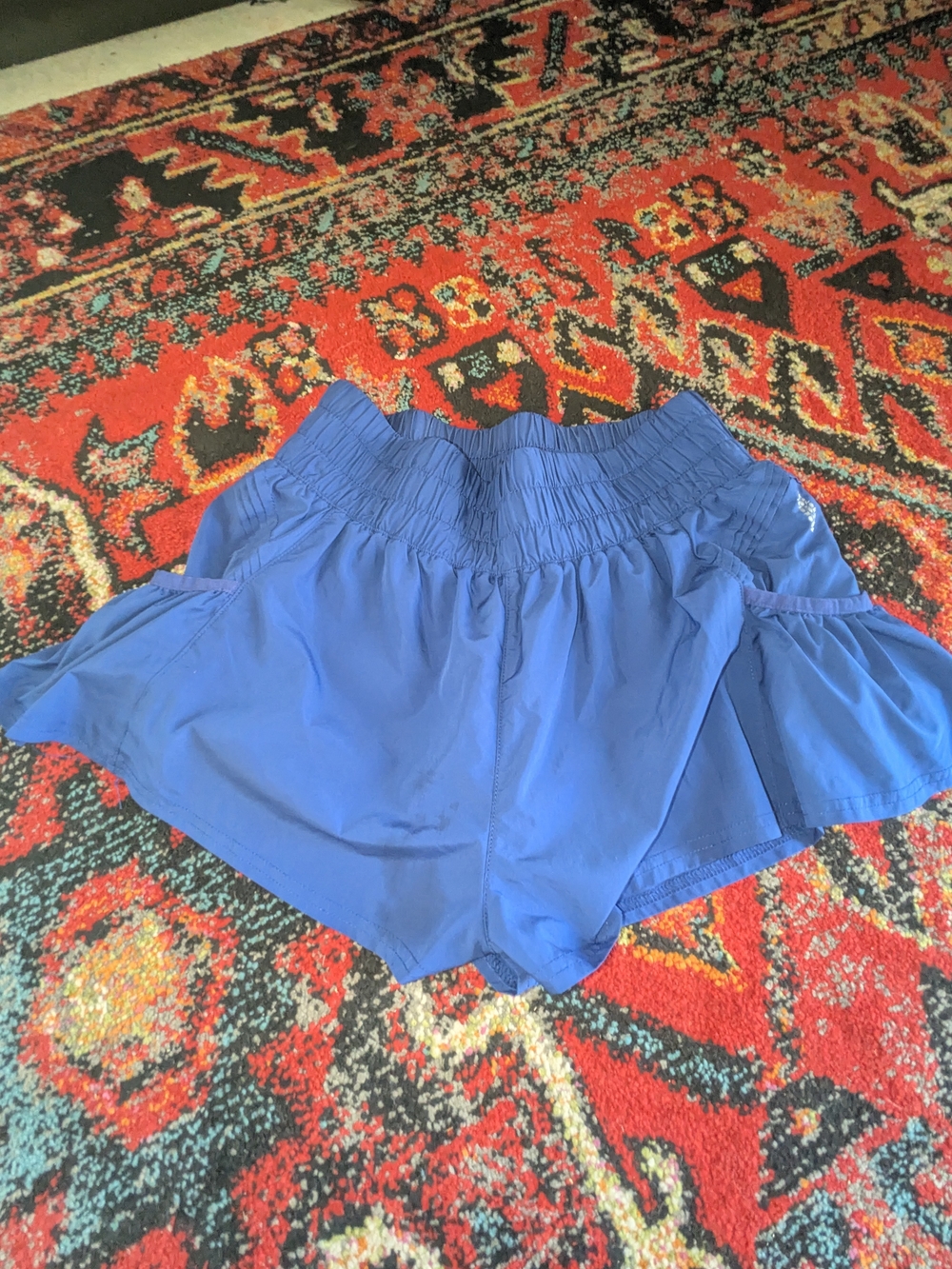 Free People Cobalt Blue Smocked Waist Circle Skort